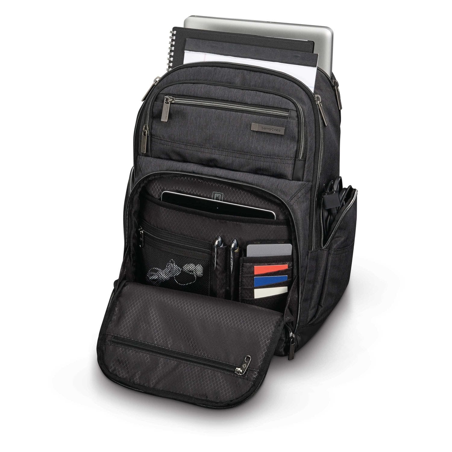 Samsonite Modern Utility Double Shot Backpack - Charcoal - Irv’s Luggage