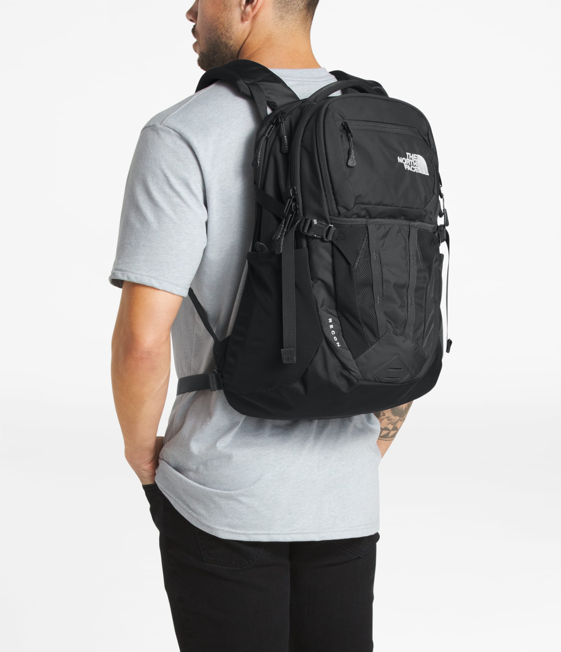 serveerster kleding stof slecht humeur The North Face Recon Backpack TNF Black | Irv's Luggage