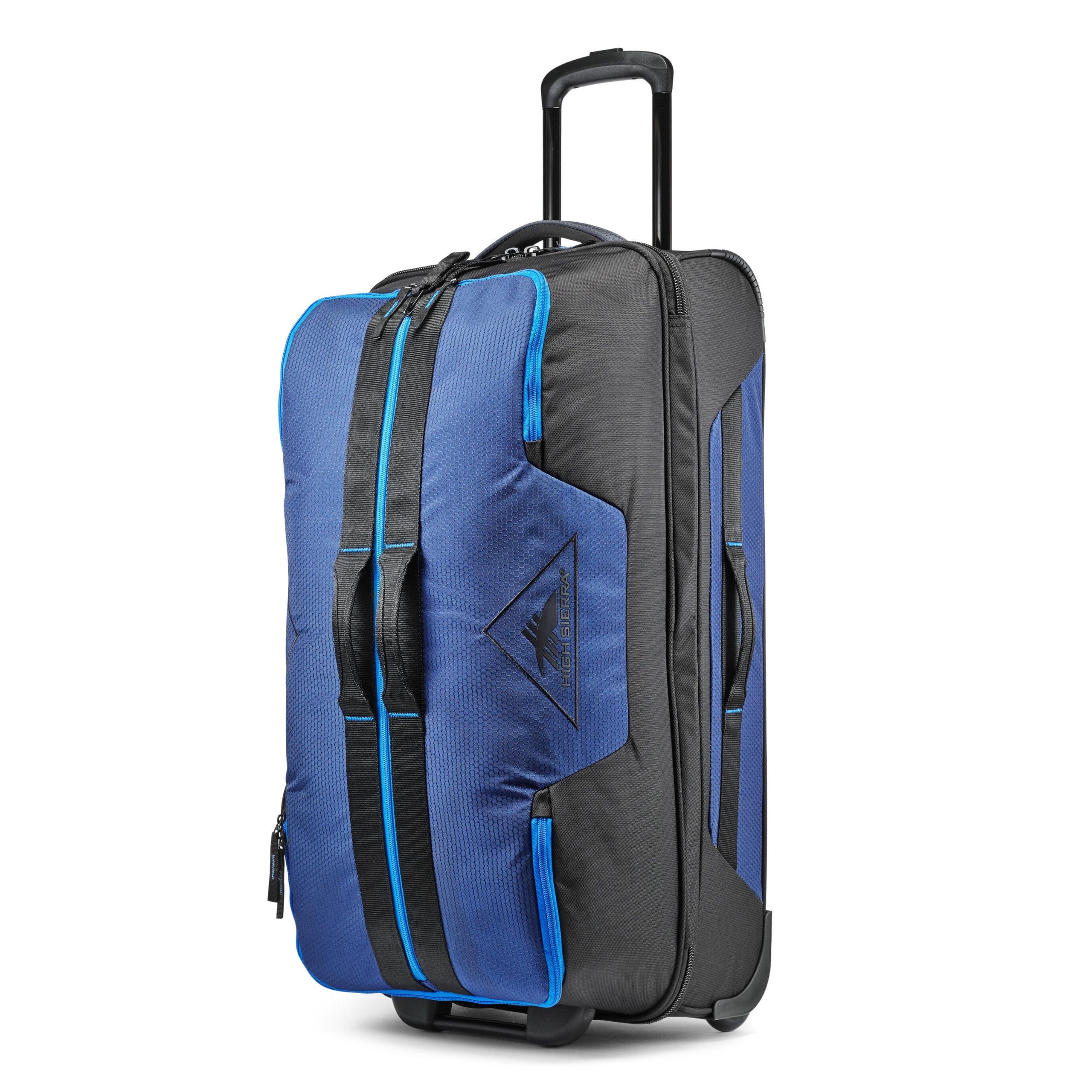 High Sierra Fairlead Drop Bottom Wheeled Duffel Bag, Blue, 28 in