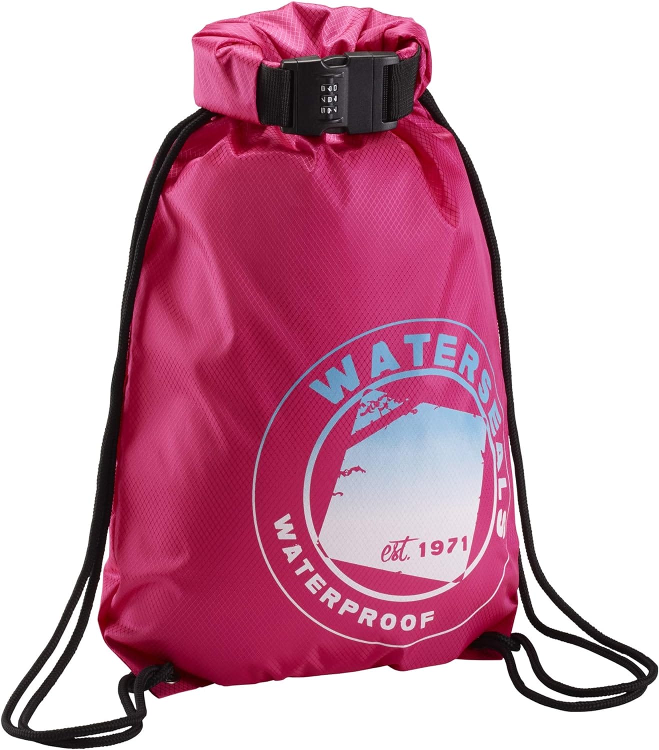 WaterSeals Lewis N. Clark Cinch Locking Backpack, Waterproof Drawstring  Bag, Anti-Theft Combination Lock, For Men & Women