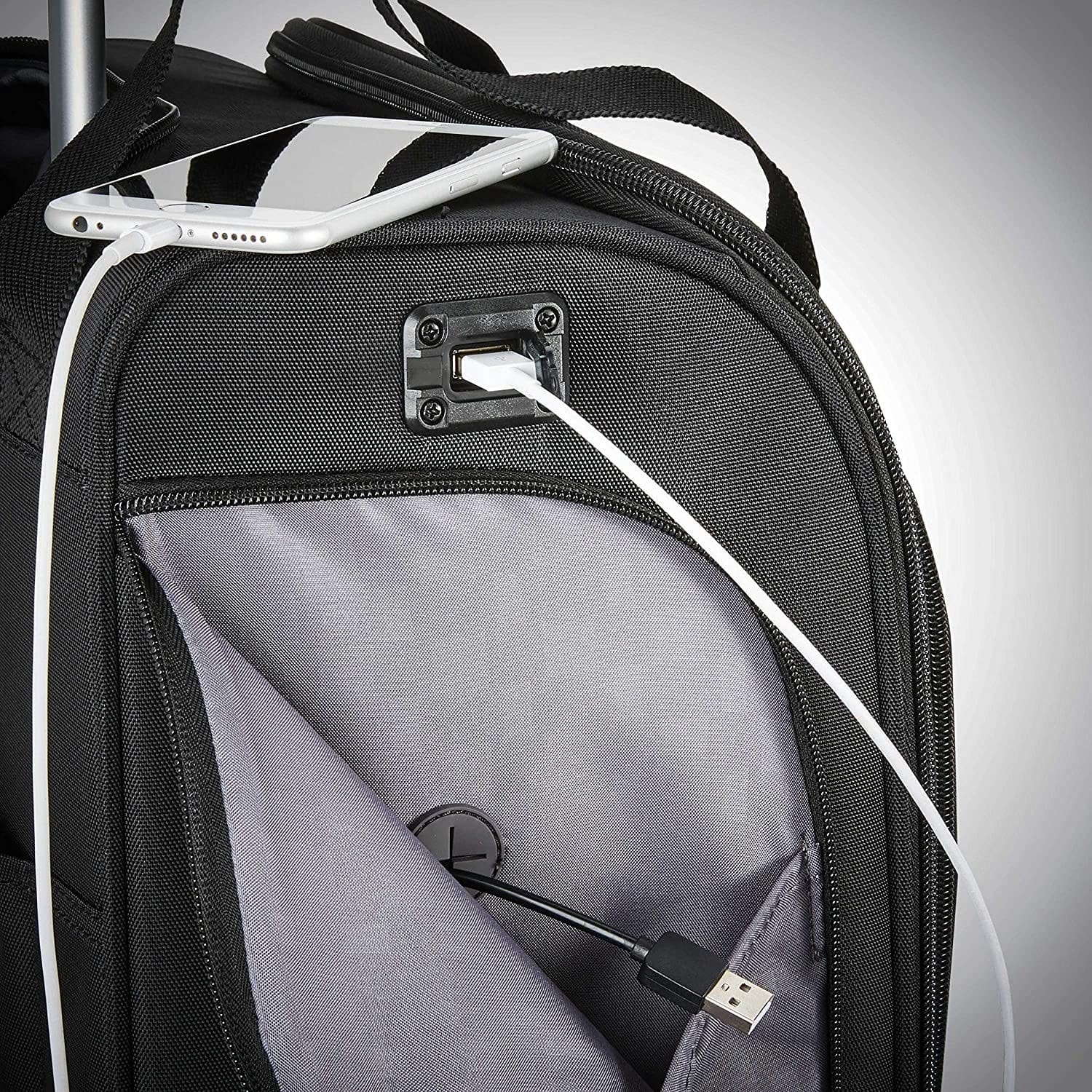 Samsonite Spinner Underseater with USB Port - Black - Irv’s Luggage