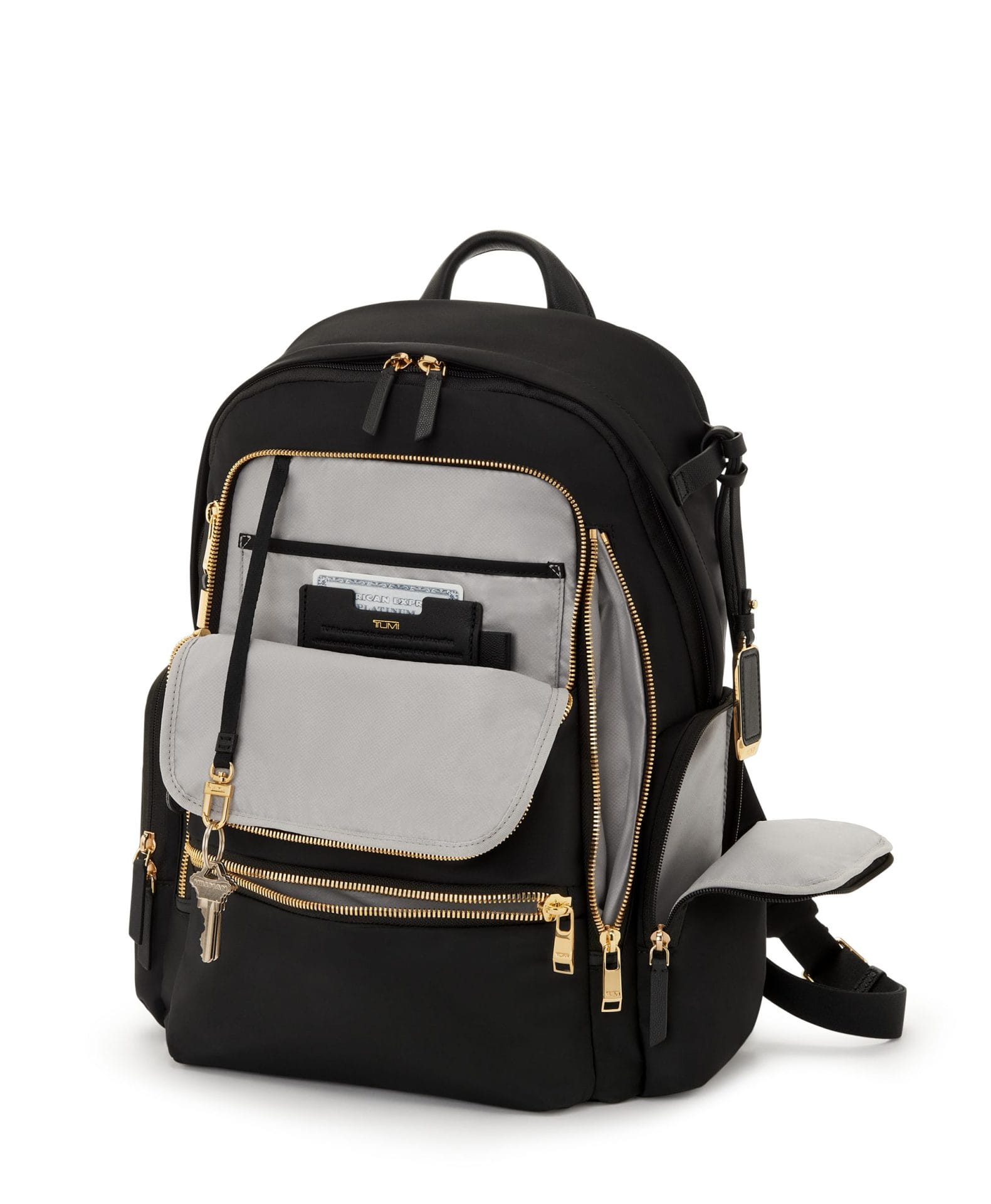 TUMI Voyageur Celina Backpack - Black/Gold - Irv’s Luggage
