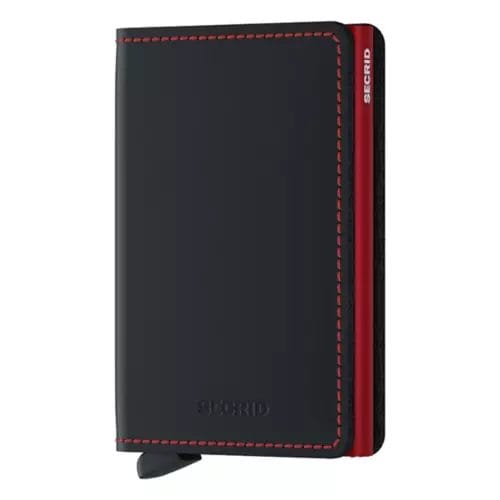 Secrid Original Wallet Matte - Black/Red Irv's Luggage